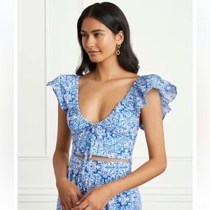NWT Hill House Alexa Top in Blue Mosaic